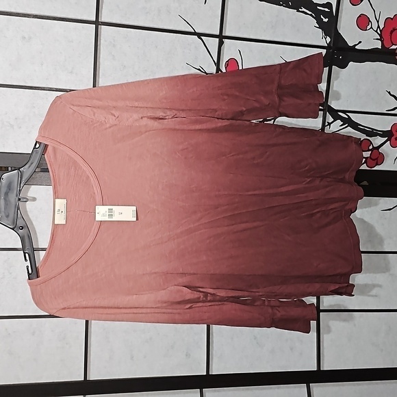 Anthropologie t.la Ombre Bell Sleeve Tessa Tee Top NWT Medium‎ - Picture 1 of 7